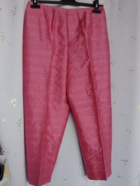 Jones New York Pink High-Waist Cropped Dress Pants